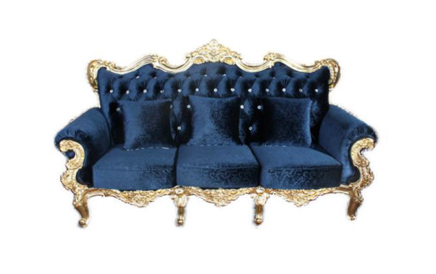 Throne Sofa Royal Upholstery Chesterfield Velvet 3 Seater Antique Style Sofas new