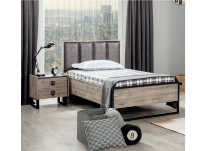 Loft Design Beds Bedroom Bed Wood with Upholstery Headboard Bed Frame new