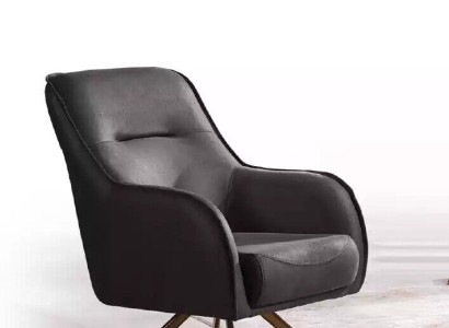 Design Armchair upholstery Living room Wood modern luxury brown lounge