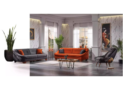 Sofa set 3+3+1 Seater Sofas Set Chesterfield Living room Complete 3pcs