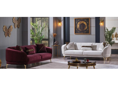 Designer upholstered sofa set three-seater living room couches modern furniture