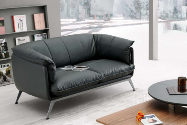 Leather Sofa Couch Two-seater Office Furnishings Lounge Club Sofas Couches