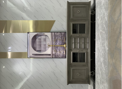 Console Wardrobe Lowboard Furniture Cabinets Sideboard Living room Sideboard Wood Grey