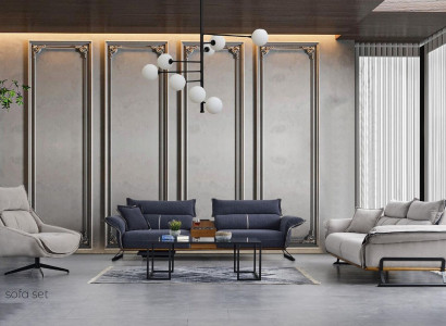 Luxury sofa set Italian style furniture sofa set suite 3 pieces