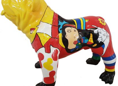 Design figures sculptures modern bulldog sculpture decoration garden new decoration