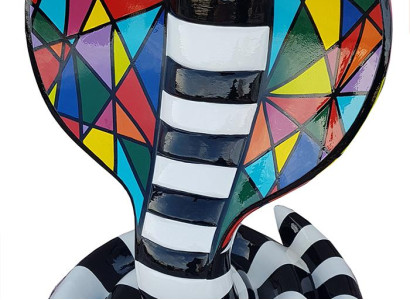 Designer Abstract Modern Figure Snake Cobra Decorative Garden Sculptures Snake
