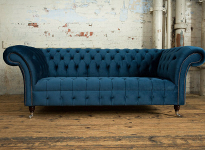 Chesterfield 3 Seater Upholstery Couch Leather Fabric Sofa Couches Textile Modern Style