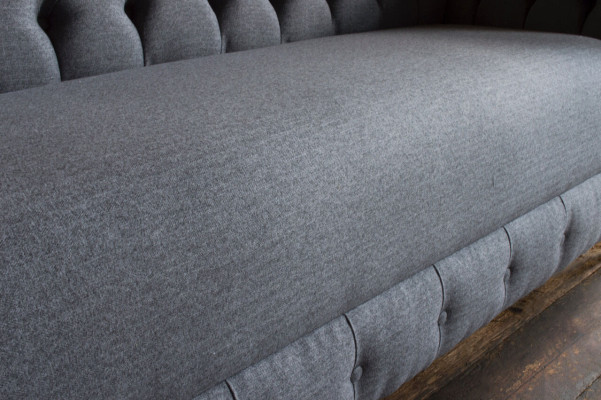 Chesterfield 3 Seater Upholstery Couch Leather Sofa Couches Textile Modern Style Fabric