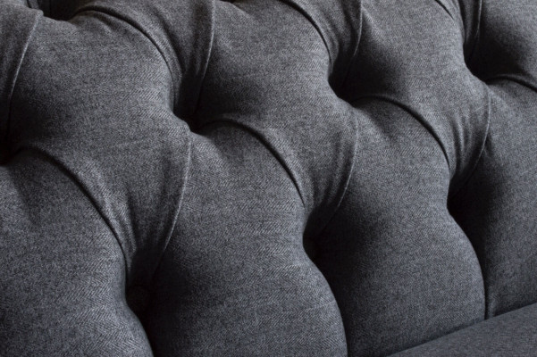 Chesterfield 3 Seater Upholstery Couch Leather Sofa Couches Textile Modern Style Fabric