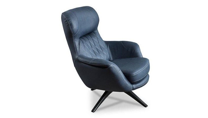 Armchair 1-Seater Comfort modern style medium soft Blue Luxurious