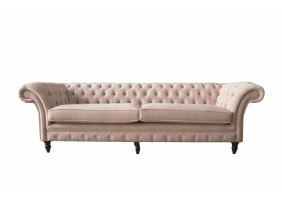 Modern Chesterfield 4 Seater Design Sofa Pink Upholstered furniture Sofas Fabric Textile
