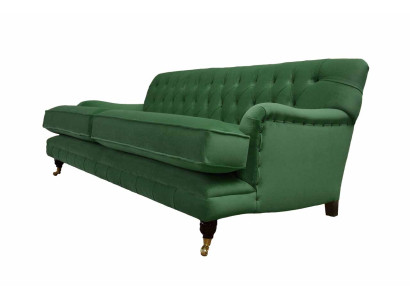 Chesterfield Sofa 3 Seater Fabric Couch Upholstery Sofas Textile Three Seater