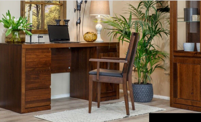 Office set Suite Furnishings Table + Armchair Solid Wood Furniture solid oak wood
