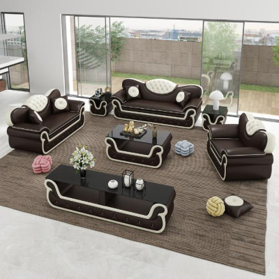 Complete set sofa set 7 pieces. Seat Sideboard Design Living room Group Suite