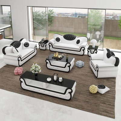 Complete set sofa set 7 pieces. Seat Sideboard Design Living room Group Suite