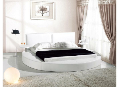Round Bed Modern Design Luxury Upholstery Round Beds Textile Fabric