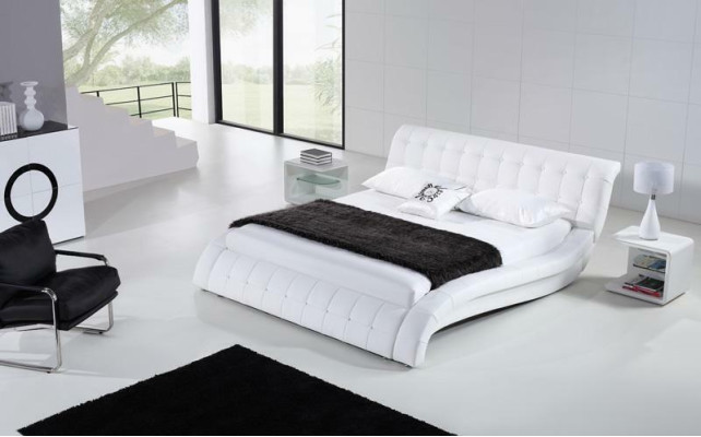 Bed Beds Upholstery Double Marriage Hotel Luxury Leather Modern Decorative Designer