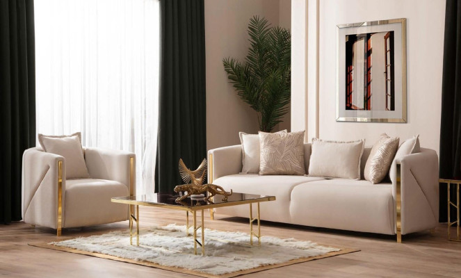 Sofa 3 Seater Textile Sofas Couch Upholstery Furniture Luxury Modern Three Seater new