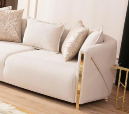 Three Seater Sofas Upholstery Luxury Furniture Modern Sofa 3 Seater Textile Couch 245cm