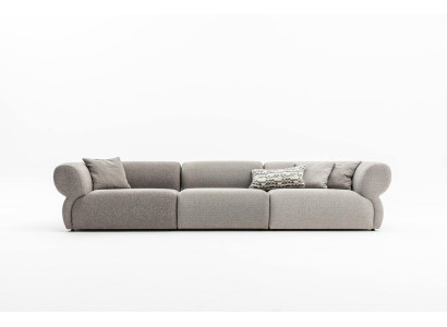 Large 5-seater fabric sofa with premium textile cover in a modern style