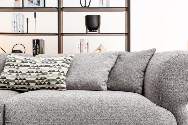 Large 5-seater fabric sofa with premium textile cover in a modern style