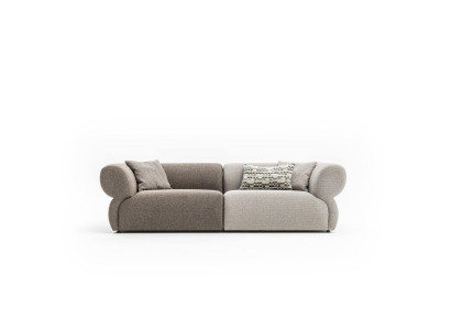 Sofa Luxury 3 Seater Gray Upholstered Sofa Living room Three Seater Couches 250cm