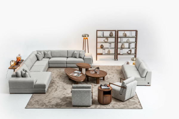 Armchair Living room Furniture Design Modern Upholstery 1 Seats Relax Gray Club