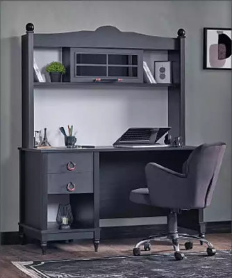 Complete room Bedroom Bed Wardrobe Desk Black 3pcs