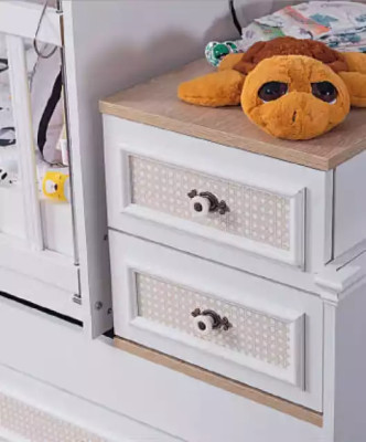 Baby Bed Childrens room Complete's Bedroom Wardrobe Chest of drawers 3pcs.