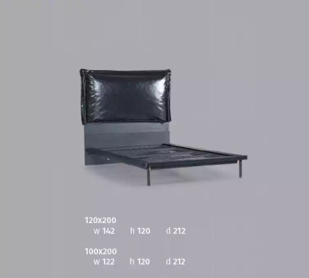 Designer children's bed youth bed metal furniture with soft 120x200cm
