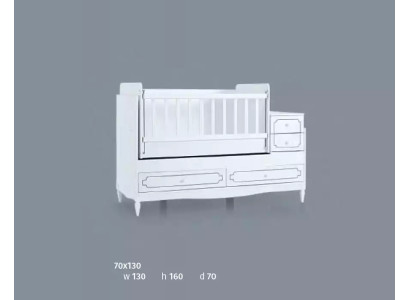 Childrens bed Infant Baby Toddler Bed Wooden bed White with shelves