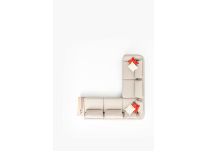 Corner sofa L-shape Beige Living room Design Couches Furniture Upholstered sofa 317 x 312