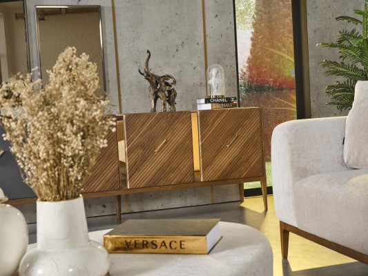 Sideboard Chest of drawers Luxury Cabinets Chests of drawers Living room Wood Brown Furniture