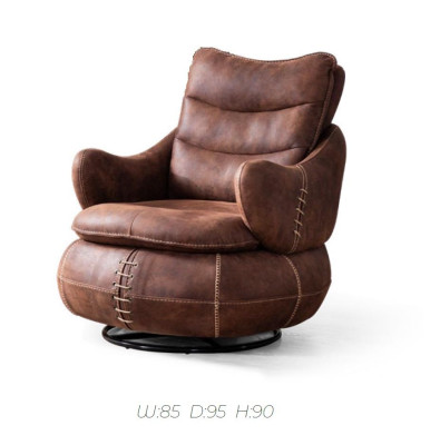 Armchair Seat Classic Design Living room Upholstery Single Seater Leather Style Furniture Luxury