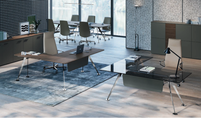Corner desk Office desk Computer desk Office furniture Designer furniture glass table new