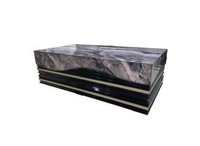 Luxury Coffee table Table 142x77cm Coffee tables Coffee Wood Tables Marble style