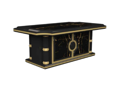 Classic r Coffee table Luxury Coffee tables Marble Look 143x84 Table Furniture Tables
