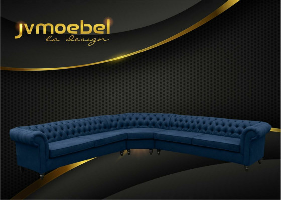 Corner sofa Sofa Design Chesterfield Couch Textile Fabric Living landscape Sets