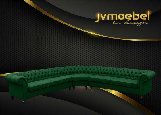 Corner sofa Sofa Design Chesterfield Couch Textile Fabric Living landscape Sets