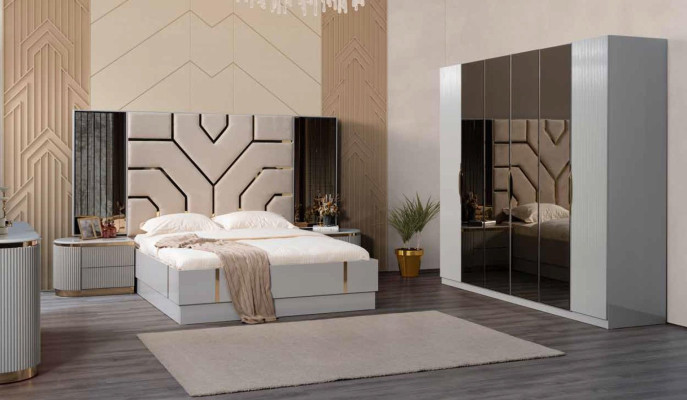 Luxury Bedroom Wardrobe Modern Wardrobe with Mirror