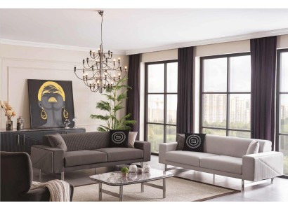 Sofa set Sofa Luxury Armchair 331 Seat Coffee table Chest of drawers 5-piece Couch