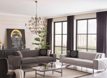 Sofa set Sofa Luxury Armchair 331 Seat Coffee table Chest of drawers 5-piece Couch