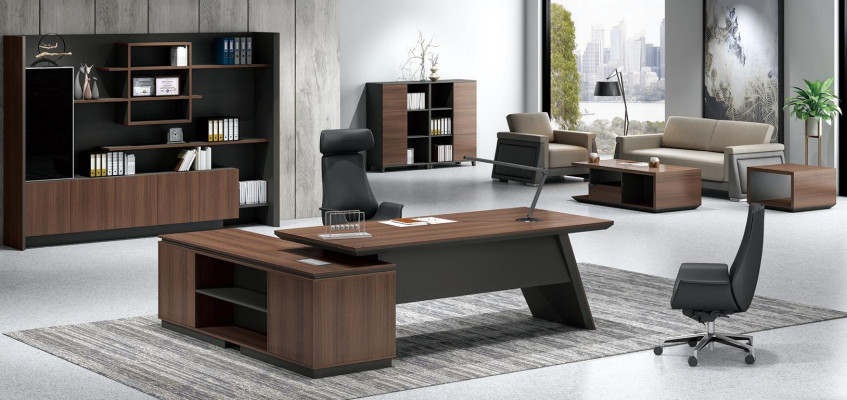 Luxury computer desk and document storage cabinet