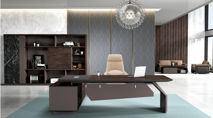 Office Furnishings 2 pcs. Set Desk Tables Chef Table Filing cabinet