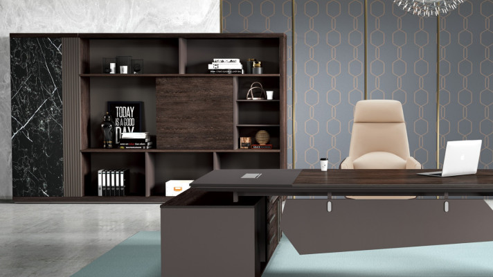 Office Furnishings 2 pcs. Set Desk Tables Chef Table Filing cabinet