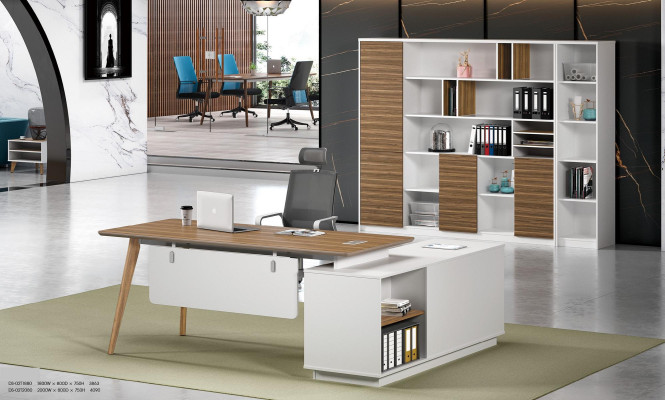 Office Furnishings 2 pcs. Set Chef Table and Filing cabinet Tables Shelf Desk