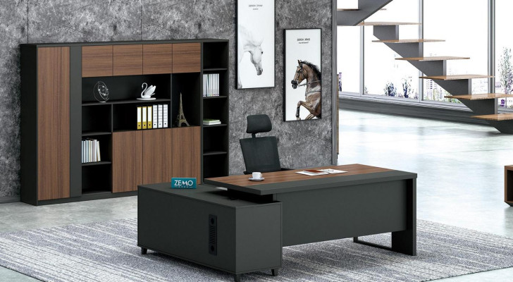 Design Corner desk Filing cabinet Office Furnishings Chef Room Furniture 2-piece set