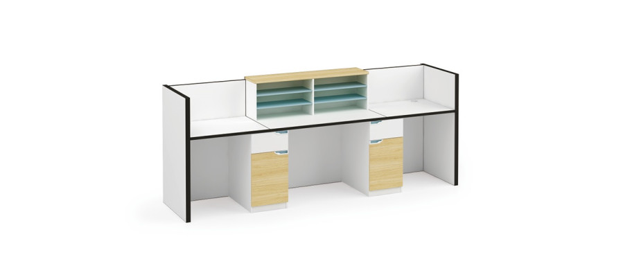 Reception counter reception counter practice office trade fair reception hotel tables counter new