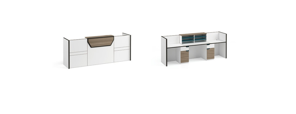 Reception counter reception counter practice office trade fair reception hotel tables counter new