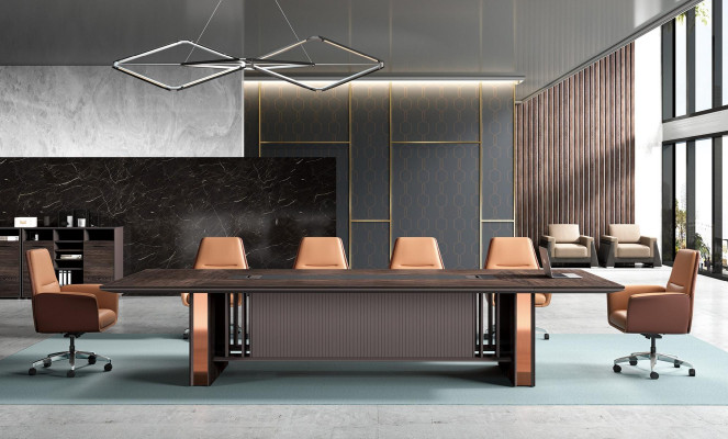Conference table Table Meeting Tables 6 Armchair 7-piece. suite